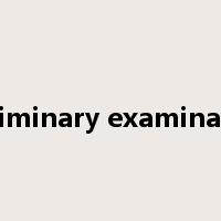 preliminary examination是什么意思