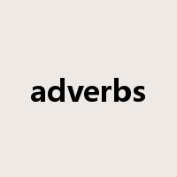 adverbs是什么意思