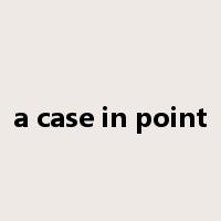 a case in point是什么意思