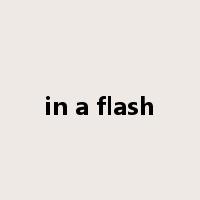 in a flash是什么意思