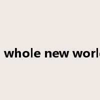 a whole new world是什么意思