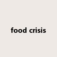 food crisis是什么意思
