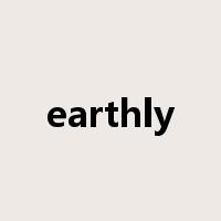 earthly是什么意思