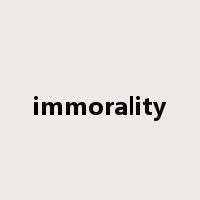 immorality是什么意思