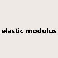elastic modulus是什么意思