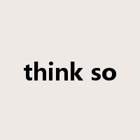 think so是什么意思