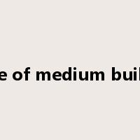 be of medium build是什么意思