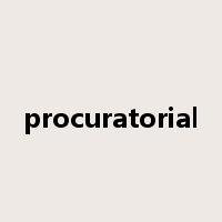 procuratorial是什么意思
