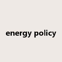 energy policy是什么意思
