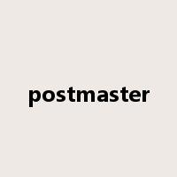 postmaster是什么意思