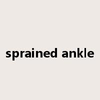 sprained ankle是什么意思