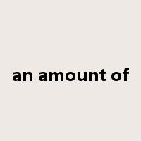 an amount of是什么意思