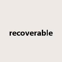 recoverable是什么意思