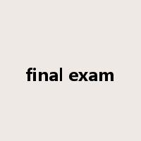final exam是什么意思