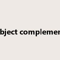 object complement是什么意思
