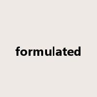 formulated是什么意思