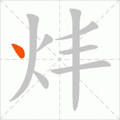 炐
