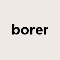 borer是什么意思