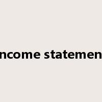 income statement是什么意思