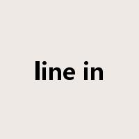 line in是什么意思