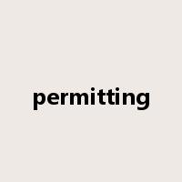 permitting是什么意思