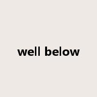 well below是什么意思