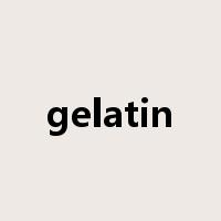 gelatin是什么意思