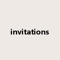invitations是什么意思