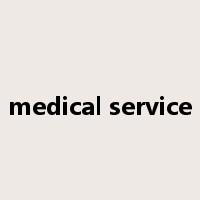 medical service是什么意思