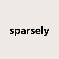 sparsely是什么意思
