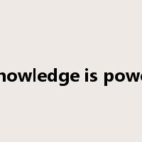 knowledge is power是什么意思