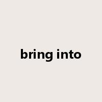 bring into是什么意思