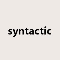 syntactic是什么意思