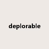 deplorable是什么意思