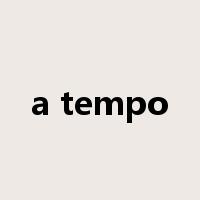 a tempo是什么意思