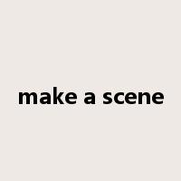 make a scene是什么意思