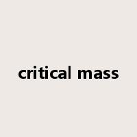 critical mass是什么意思