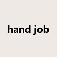 hand job是什么意思