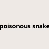 poisonous snake是什么意思