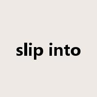 slip into是什么意思