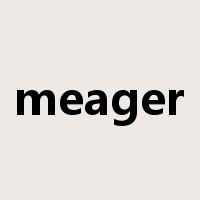 meager是什么意思