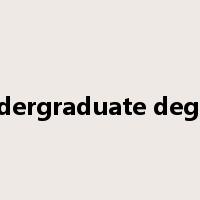 undergraduate degree是什么意思