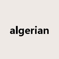 algerian是什么意思