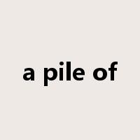 a pile of是什么意思