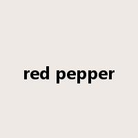 red pepper是什么意思