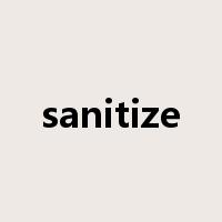 sanitize是什么意思