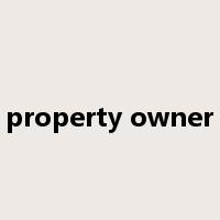 property owner是什么意思
