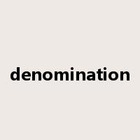 denomination是什么意思