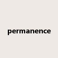 permanence是什么意思