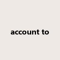 account to是什么意思